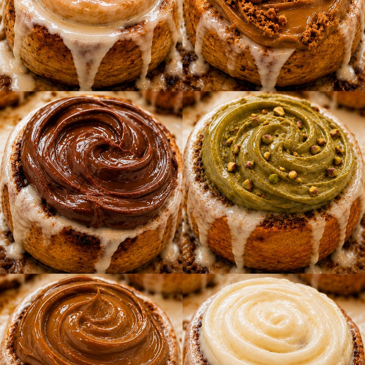 Mixed 6, including cream cheese frosting